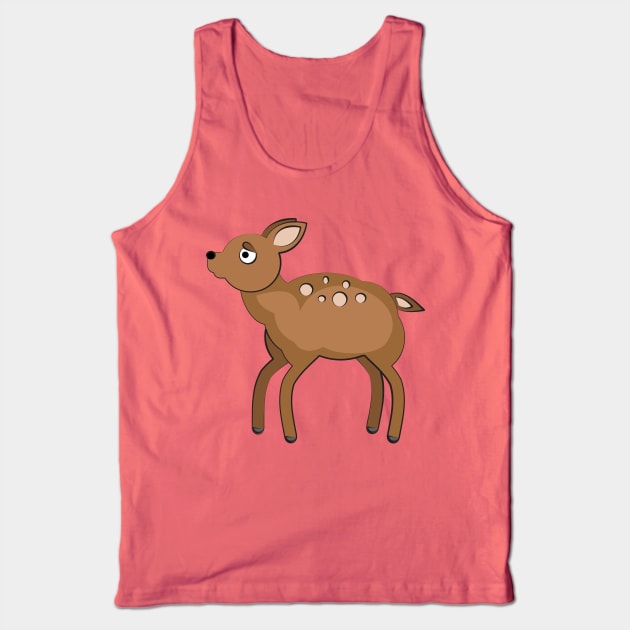 Cute Baby Deer Tank Top by evisionarts